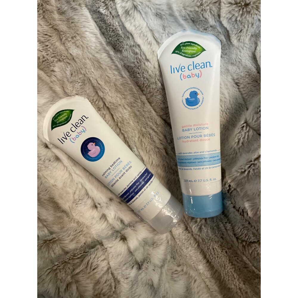 Live Clean Baby Gentle Moisture Lotion & Non-Petroleum Jelly Duo